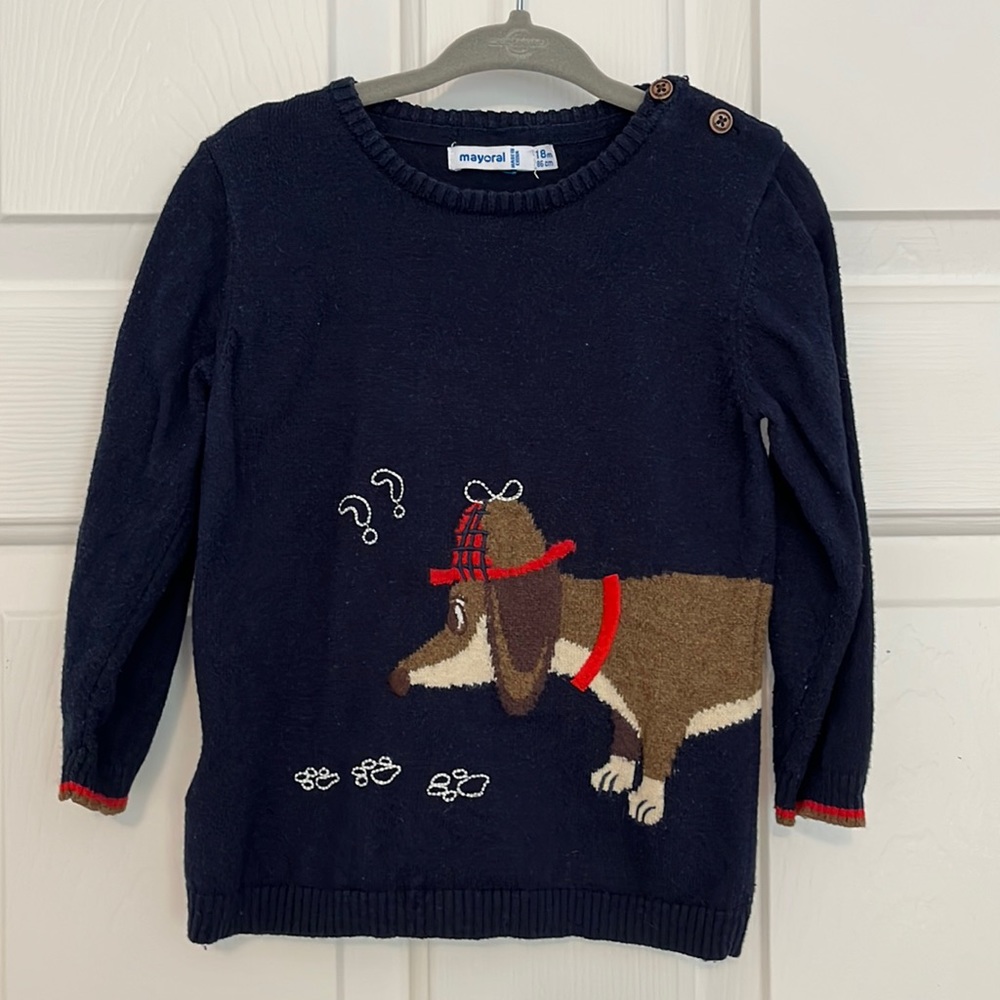 Mayoral 18M baby jacquard sweater with dog